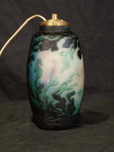 Muller Freres Luneville - Art nouveau night light with sea bottom - Art nouveau