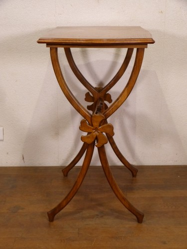 Art nouveau - Emile Gallé - Table desserte Arrt nouveau marqueterie