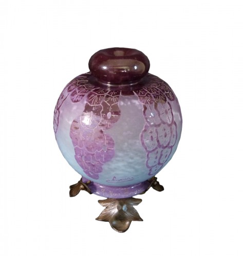 Charder and Le Verre Français. - Art deco night light Lavender perfume burner