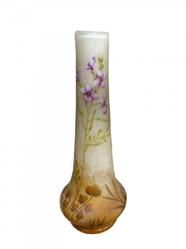 Daum Nancy - Vase art nouveau Cardamine des prés