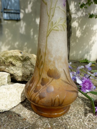 Glass & Crystal  - Daum Nancy - Art nouveau vase Cardamine des prés