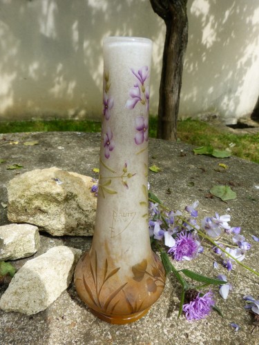 Daum Nancy - Art nouveau vase Cardamine des prés - 