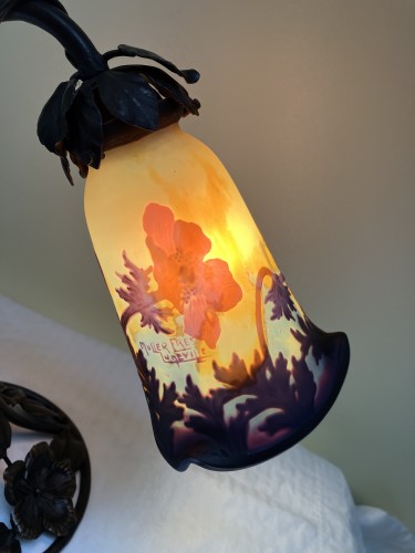 Art nouveau - Muller frères Lunéville - Art nouveau lamp Anemones