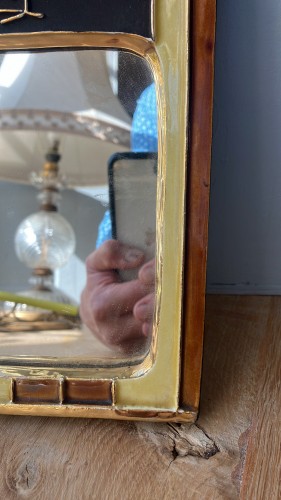 Mithé Espelt - Miroir cage oiseaux affrontés en céramique - Années 50-60