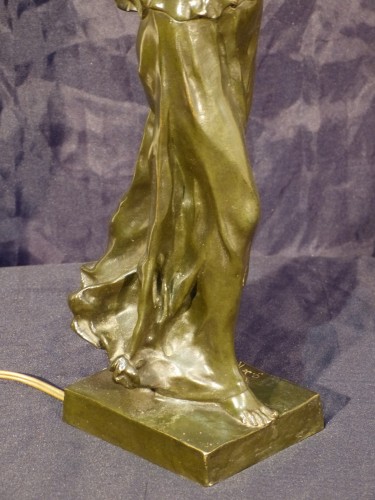 Georges de Kerveguen - Lampe Art Nouveau en bronze - Galerie Vaudemont