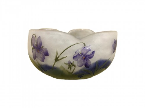 Daum - Coupe art nouveau aux violettes