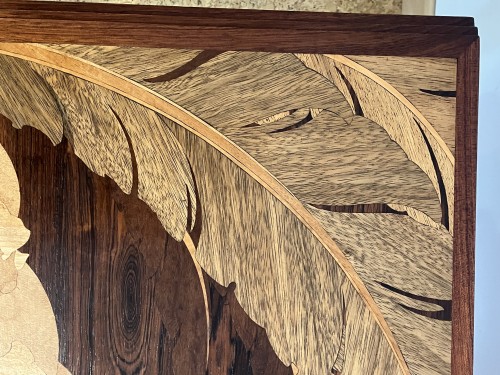 Table basse Gallé aux éléphants passant sous les bananiers - Galerie Vaudemont
