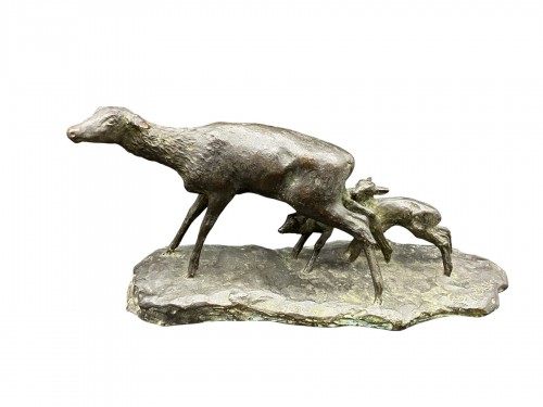 Ary Bitter (1883-1973)  - Laiche et ses faons
