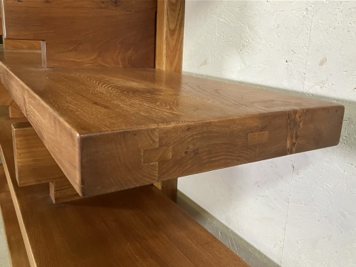 Étagère en orme massif attribuée à  Pierre Chapo - Mobilier Style Années 50-60