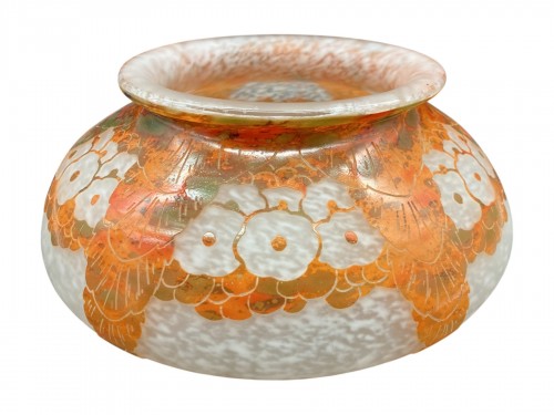 Le Verre Français et Charder - Vase boule Glycines