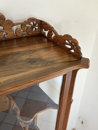 Art nouveau - Gallé - Vitrine Art nouveau aux ombelles