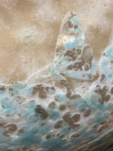 Art nouveau - Daum Nancy - Vase d'ombelles libellules et papillons