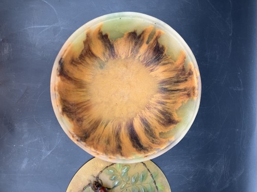 Antiquités - Amalric Walter et Henri Bergé - Bonbonnière art nouveau 'Trois Capricornes du Chêne'