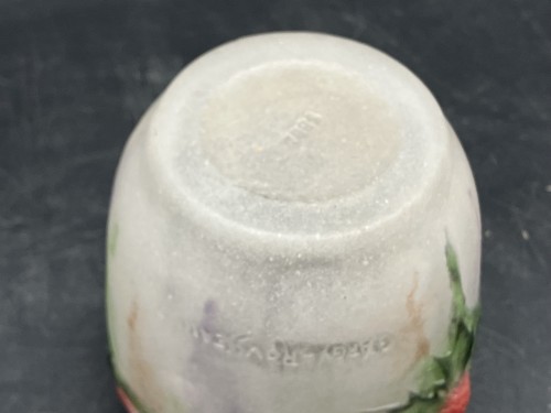 Gabriel Argy Rousseau - Vase en pâte de verre décor chardons - Galerie Vaudemont