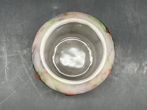 Art nouveau - Gabriel Argy Rousseau - Vase en pâte de verre décor chardons