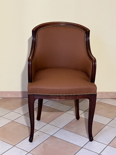 Majorelle Nancy - Fauteuil de bureau en acajou - Sièges Style Art nouveau