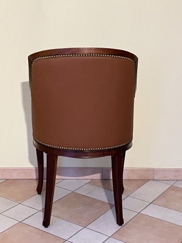 XXe siècle - Majorelle Nancy - Fauteuil de bureau en acajou