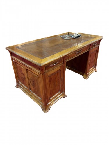 Majorelle bureau Art nouveau en noyer Hémisphère