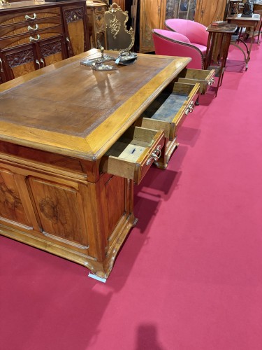 Majorelle bureau Art nouveau en noyer Hémisphère - Mobilier Style Art nouveau