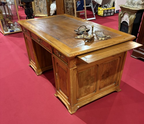 Majorelle bureau Art nouveau en noyer Hémisphère - Art nouveau