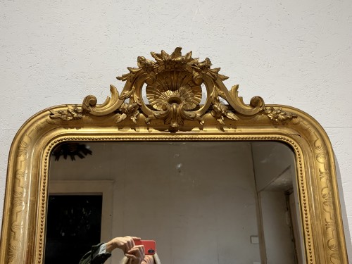 Miroirs, Trumeaux  - Miroir doré Louis-Philippe