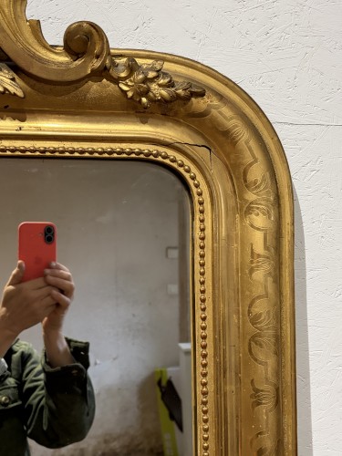 Miroir doré Louis-Philippe - Galerie Vaudemont