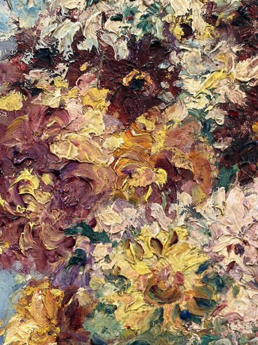 Paintings & Drawings  - Emmanuel de la Villéon (1858 - 1944) bouquet of flowers