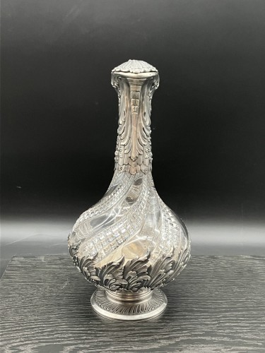 Aiguière en argent et cristal poinçon Minerve - Napoléon III