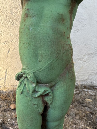 XIXe siècle - Val d’Osne paire de cherubins en fonte