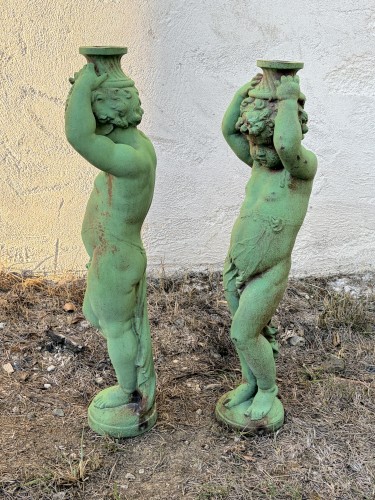 Val d’Osne paire de cherubins en fonte - Napoléon III