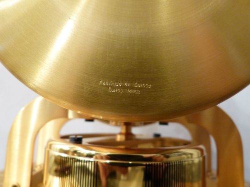 Antiquités - Pendule Atmos en bronze doré, Jaeger Lecoultre Suisse