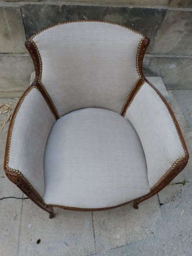 Sièges Fauteuil & Bergère - Louis Majorelle, bergère Art nouveau modèle Aubépine, École de Nancy