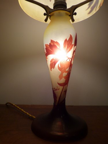 Luminaires Lampe - Emile Gallé Lampe champignon Coeur de Marie