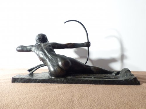 XXe siècle - Marcel Bouraine Bronze Art Déco Penthesilia Susse Editeur