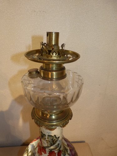 XXe siècle - Paire de lampes Art nouveau en faïence de Luneville