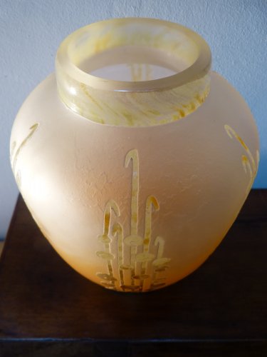 Le Verre Français - an important Art Deco vase with seaweed - Glass & Crystal Style Art nouveau