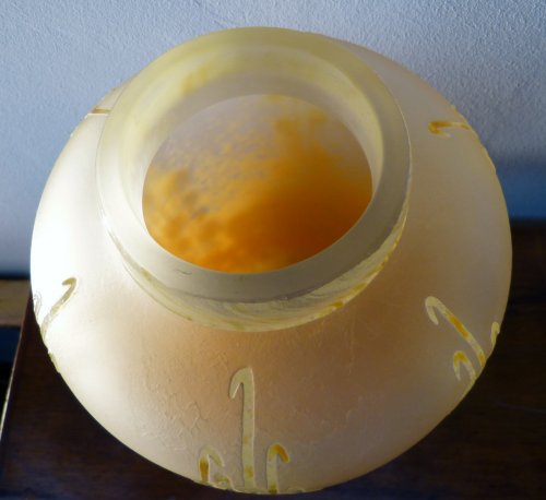 XXe siècle - Le verre Français - important vase Art déco aux algues