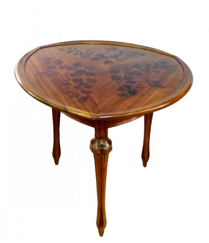 Louis Majorelle - walnut tripod gueridon table