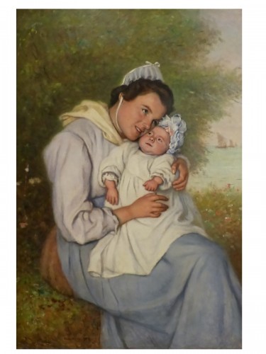 Jacques Eugène Feyen (1815-1908) -  Mère et son enfant