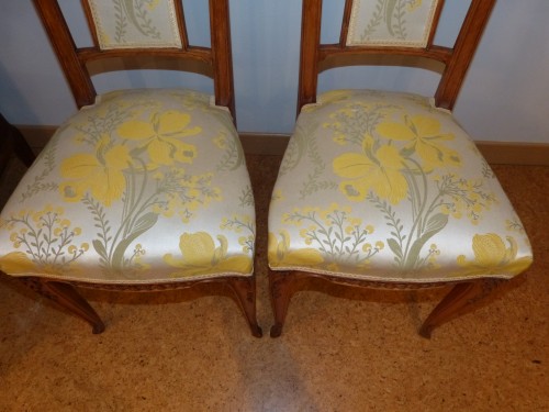 Antiquités - Louis Majorelle, paire de chaises Art nouveau modèle Aubépine