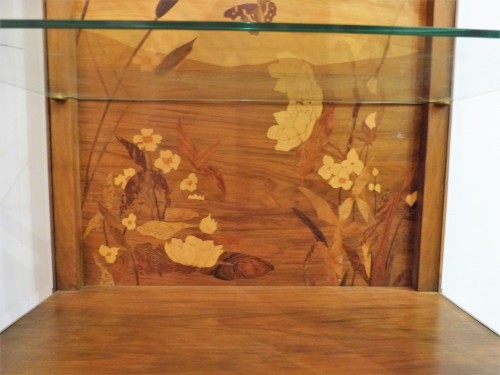 Antiquités - Paul Guth, Vitrine argentier Art nouveau Ecole de Nancy