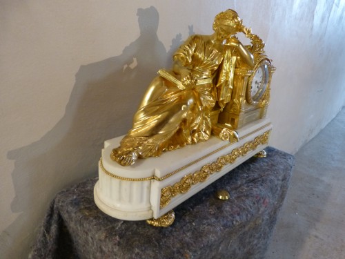 Antiquités - Importante pendule en bronze doré Napoléon III