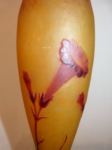 XXe siècle - Daum Nancy, grand vase décor Fleurs de Tabac
