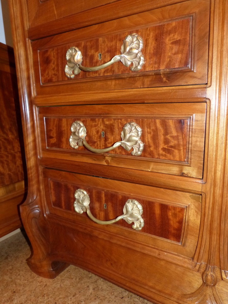 Laurent Neiss Chambre A Coucher Art Nouveau Aux Ombelles Xxe