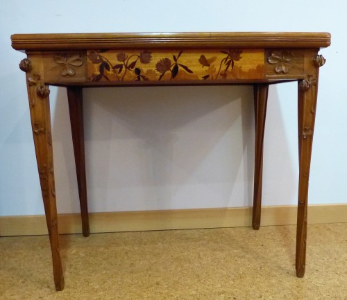 Louis Majorelle Table à jeu formant console - Art nouveau