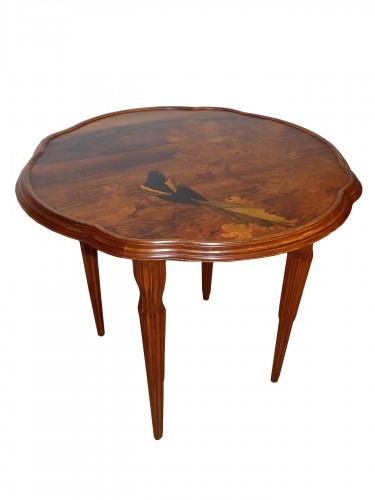 Emile Gallé, petite table basse Japonisante motif à la Pie