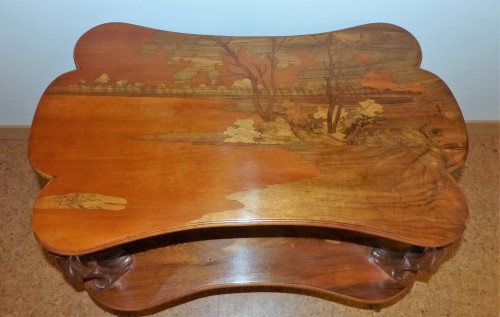 Emile Gallé, table desserte à deux plateau - Mobilier Style Art nouveau