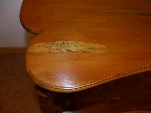 Emile Gallé, table desserte à deux plateau - Art nouveau