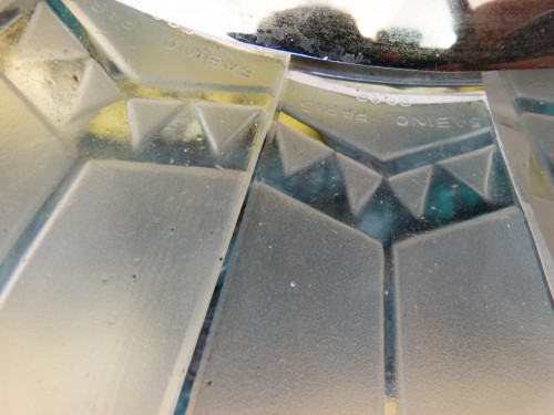 Sabino lustre Art Déco à plaques en verre moulé - Art Déco