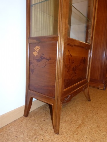 Mobilier Bibliothéque, vitrine - Louis Majorelle  - Vitrine aux clématites